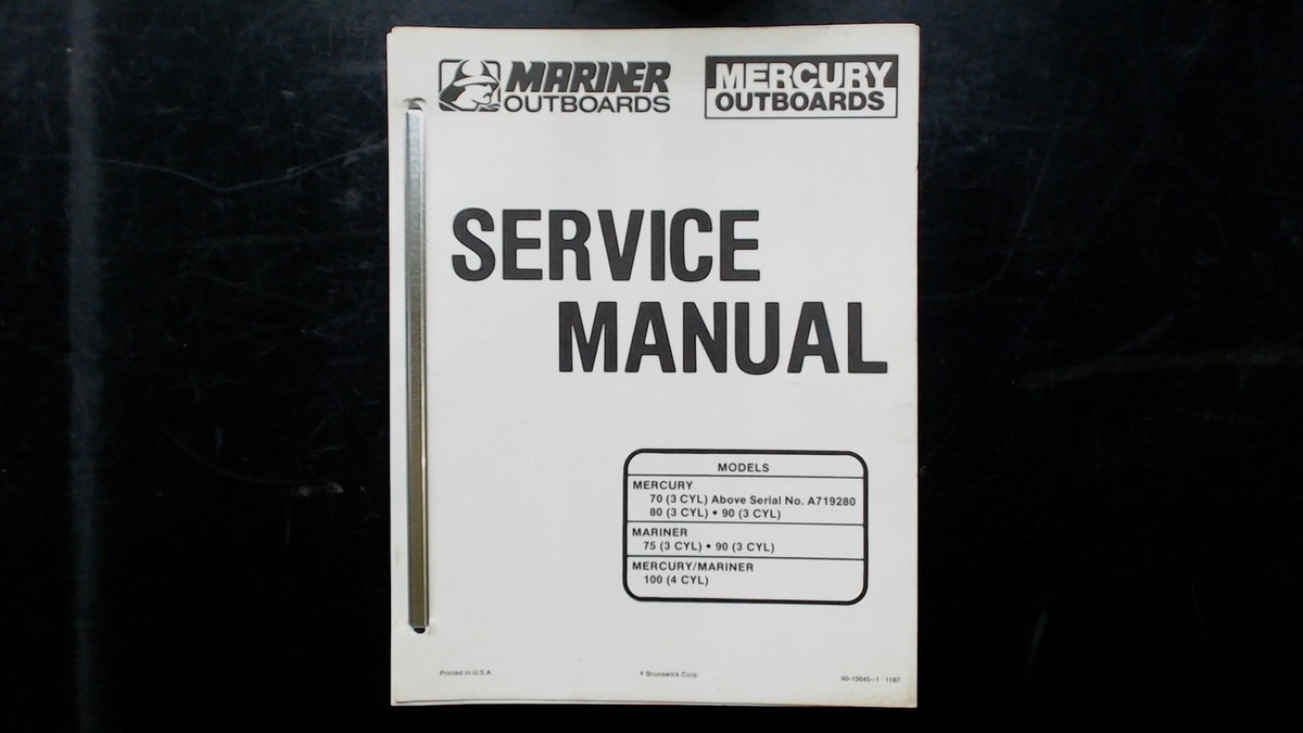 Merri Marinerヴィンテージ ロッドハンドル 箱付き／1940〜50年 Mariner Mercury Outboards Service Manual 1977-1983 30/40/50 HP