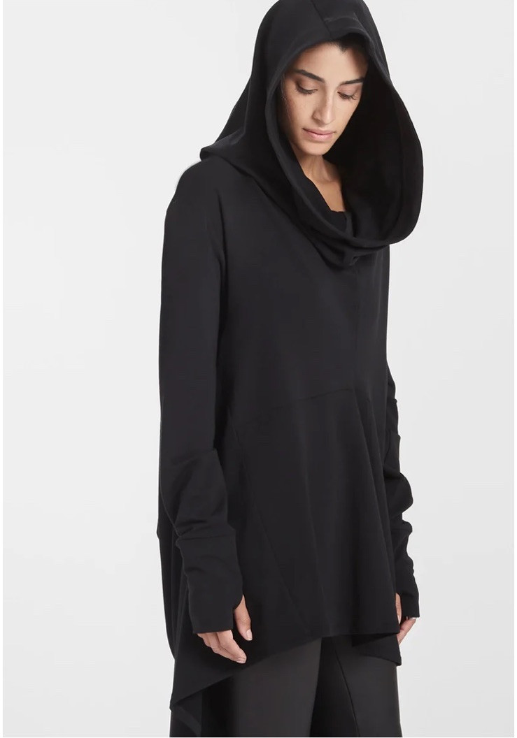 ルネ　モヘヤパーカー MARCELLA NYC Firenze Veil Hoodie Size L Black Oversized Sweatshirt