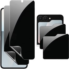 2PCS Privacy Inner Screen Protector Anti-Spy Outer Tempered Glass for Samsung