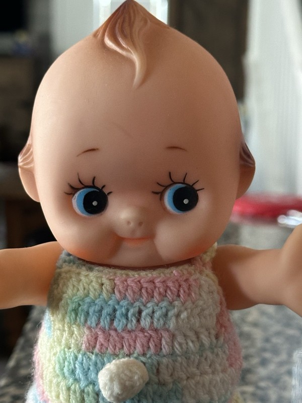 Carnival Kewpie Doll Vinyl Soft Rubber 8”Vintage Movable Arms/Legs