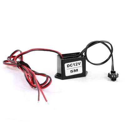 5Meter Car EL Wire Neon Strip Light Power Cable Connector Driver Unit Inverter
