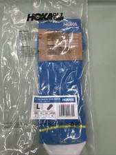 HOKA No Show Run Socks Large Blue Traning Jogging Sportswear Non Visible Unisex