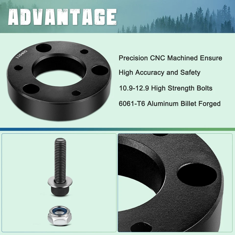 2" Front 1.5" Rear Leveling Lift Kit For 2007-2020 GMC Yukon XL 1500 Chevrolet Foto 3 de 4