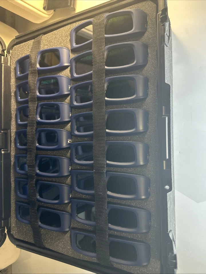 Lote de 29 Gafas 3D XPAND Azul X102-EDU DLP Link Listo Con Caja Foto 3 de 4