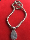 Navajo L. L.Signed Green Gaspeite 925 Pendant Turquoise Silver Beads 24”Necklace — photo 6