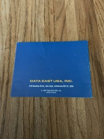 Nintendo NES Instruction Manual BurgerTime