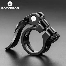 ROCKBROS Bike Seatpost Clamp MTB Quick Release Seat Post Collar 31.8/34.9mm