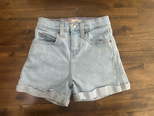 Levi Strauss Signature Heritage Mom Jean Shorts & Rainbow Saturn T-shirt, 4/5T - Picture 7 of 9