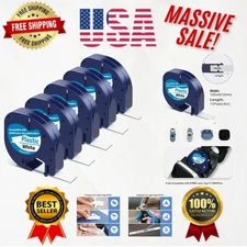 Durable 5 X White Label Tape for DYMO Letratag - Waterproof & Abrasion Resistant