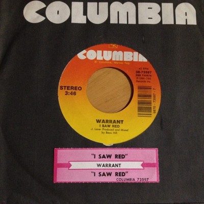 Warrant 45 I Saw Red / I Saw Red (Acoustic Version)  w/ts