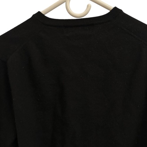 Polo Ralph Lauren Sweater Medium Boys 100% Merino Wool Black V-Neck Pullover - Picture 7 of 9