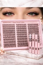 Lash Clusters Kit 300Pcs C Curl 10-16mm Wispy DIY Eyelash Extension Natural