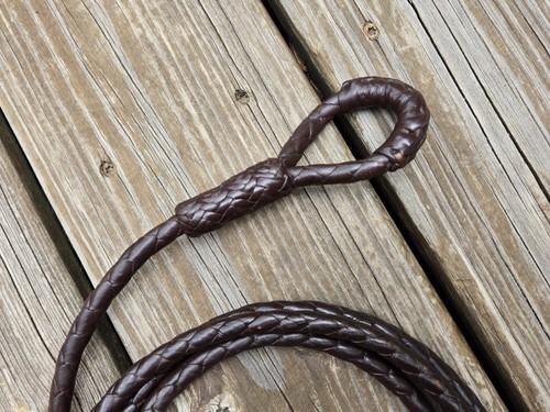 Vintage Braided Plaited Brown Leather Western Hobbles & Two Riatas - Quality Lot - Picture 10 of 11