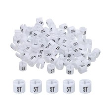 100 x Clothes Hanger Marker 5T White Colored Hanger Sizer Garment Tag