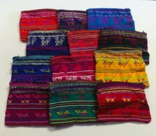 HANDMADE WOVEN COIN CHANGE PURSE POUCH PURSE MADE IN GUATEMALA MAYAN MEDIUM
