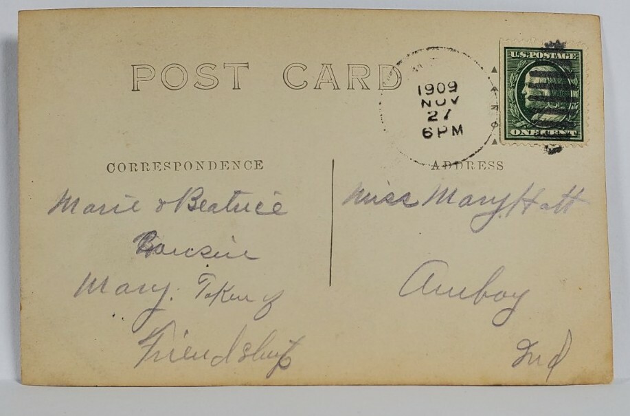 Amboy Indiana Darling Girls Marie & Beatrice at Friendship Rppc 1909 Postcard R3 eBay