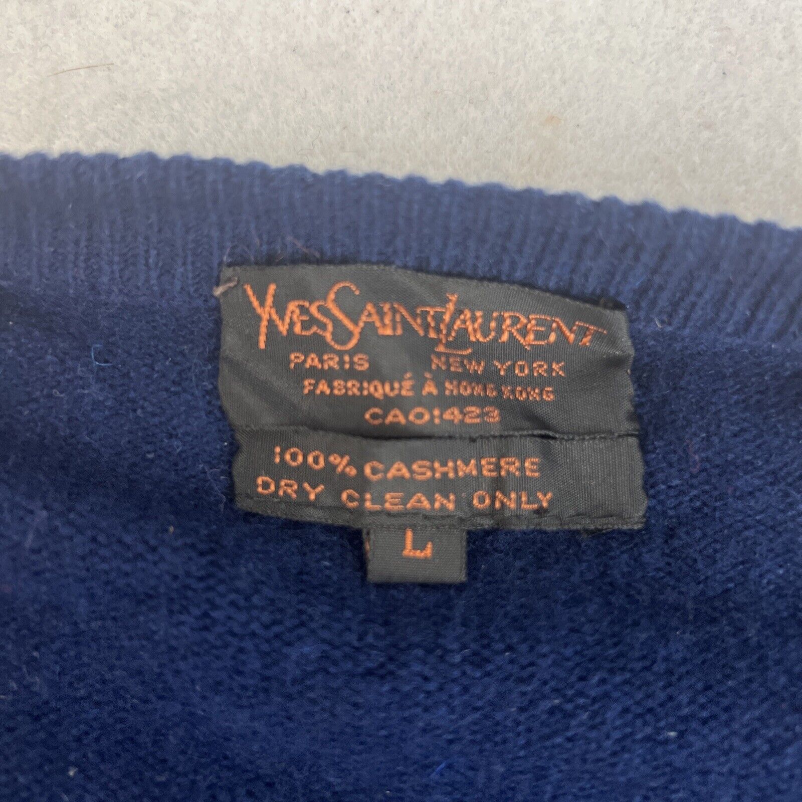 Vintage Yves Saint Laurent 100% Cashmere Sweater … - image 3