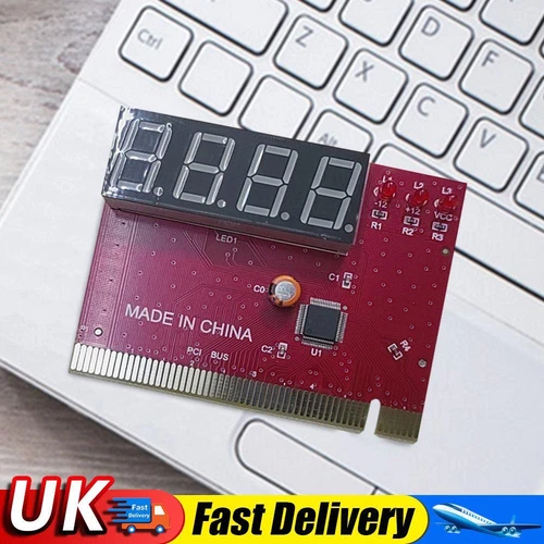 PC 4-digit Code Mainboard Motherboard Diagnostic Analyzer Tester PCI Card UK