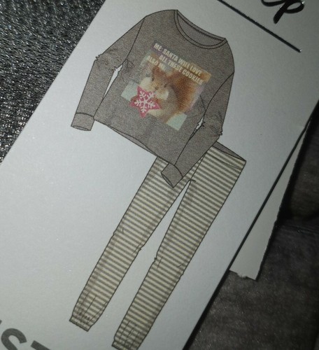 Girls justice 2pc santa/cookies sleep set size 7 new - Picture 2 of 3