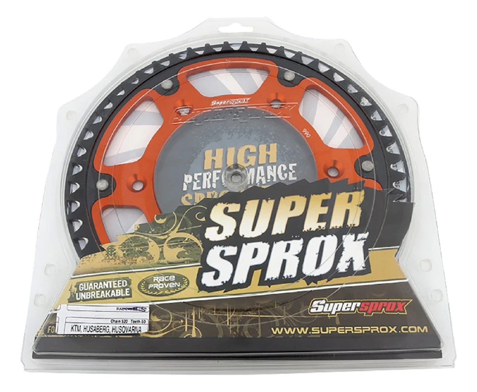 Supersprox -Stealth Sprocket, 50T for Husqvarna FE250 13-14, Orange - Image 4 of 4
