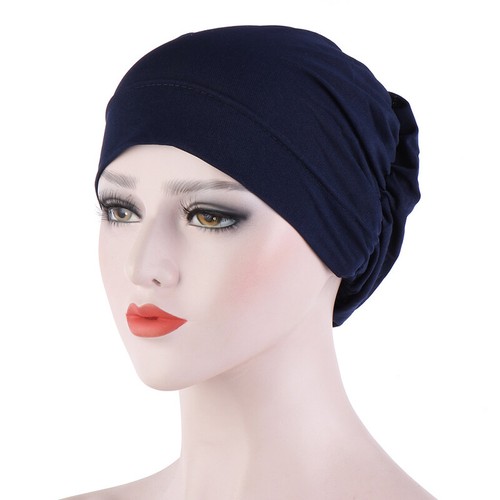 Female Inner Hijab Turban Hat Soft Cap Solid Color Headwear Inner Cap Underscarf - 第 12/27 張圖片
