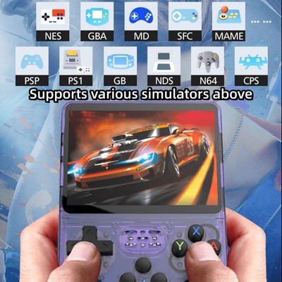 r36s Retro Handheld Video Game Console 64/128GB Linux System 3.5 Inch IP w/ Case