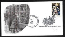 #1842 15c Christmas '80 -Store window cachet-LGS U/O FDC Washington Crossing, PA