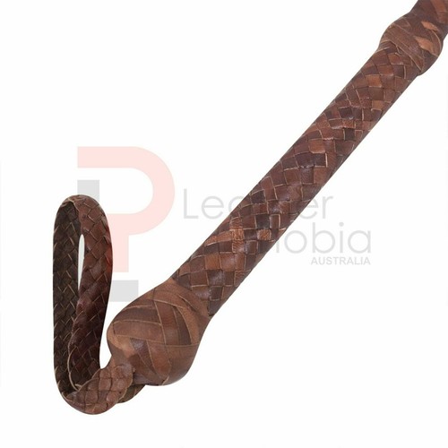 Double Belly Leather Bullwhip 14 Feet Long 16 Plaited Heavy Duty CUSTOM Handmade - Picture 3 of 3