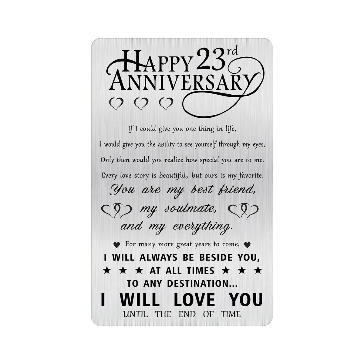 23rd Anniversary Special Gifts for Husband Him Men Happy 23 Year