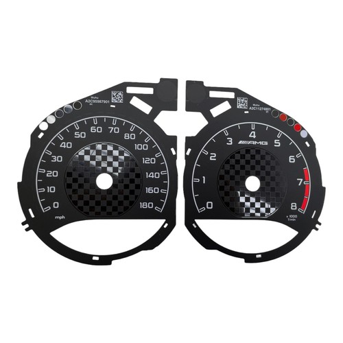 Mercedes-Benz AMG C, GLC, W205, W253 - Quadranti tachimetro OEM Indicatori MPH - Foto 2 di 5