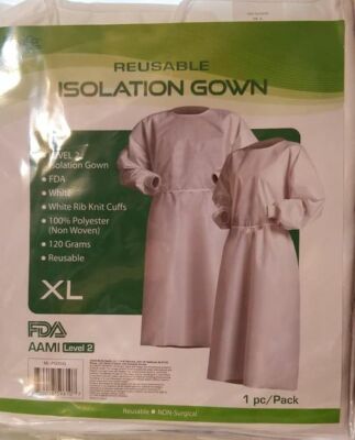 Level 2 Reusable Isolation Gown Size XL 1 pc Pack (LOC TUB-90)