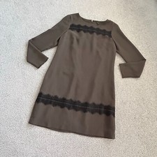 - Ann Taylor Lace Accent Shift Dress Dark Gray US8