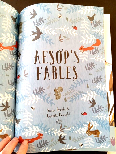 Aesop's Fables Large Hardcover Children's Book Illustrated 13" X 9.5" - Picture 4 of 21
