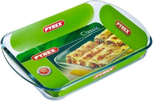 Teglia Forno Lasagnera Rettangolare in Vetro 35 x 23 cm Trasparente Pyrex - Foto 2 di 3