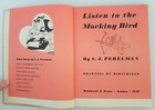 Listen to the Mocking Bird by S J Perelman, cloth hardcover, 1950