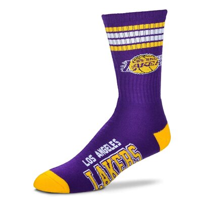LOS ANGELES LAKERS LOGO YOUTH SIZE CREW SOCKS AUTHENTIC NBA BASKETBALL TEAM  NEW