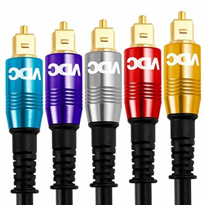 Van Damme Cable Optical TOSLINK Digital Audio SPDIF Cable 24k Gold