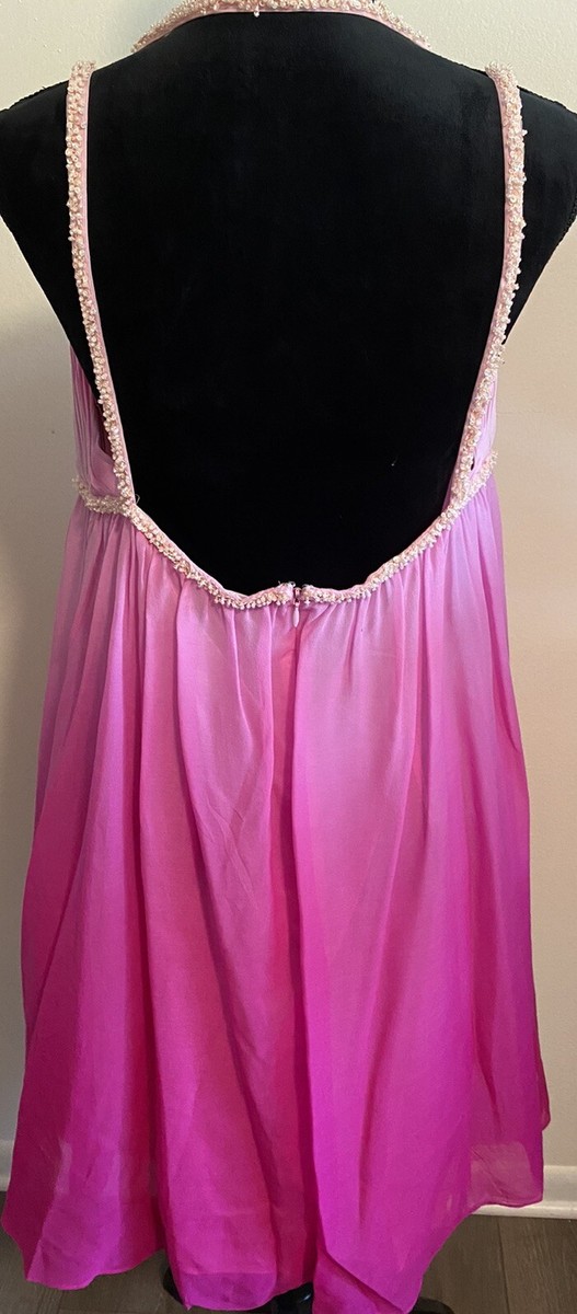 aidan mattox dress pink Aidan Mattox Embellished Bonded Crepe Dress