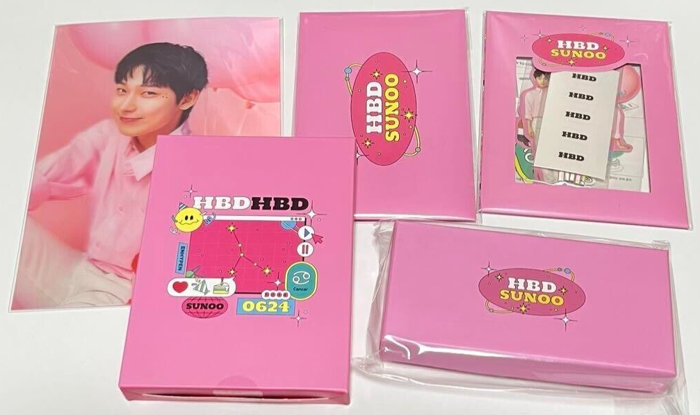 ENHYPEN SUNOO アクリルスタンド birthday gift セット ENHYPEN SUNOO Birthday BRACELET PHOTOCARD ACRYLIC FRAME KEYRING