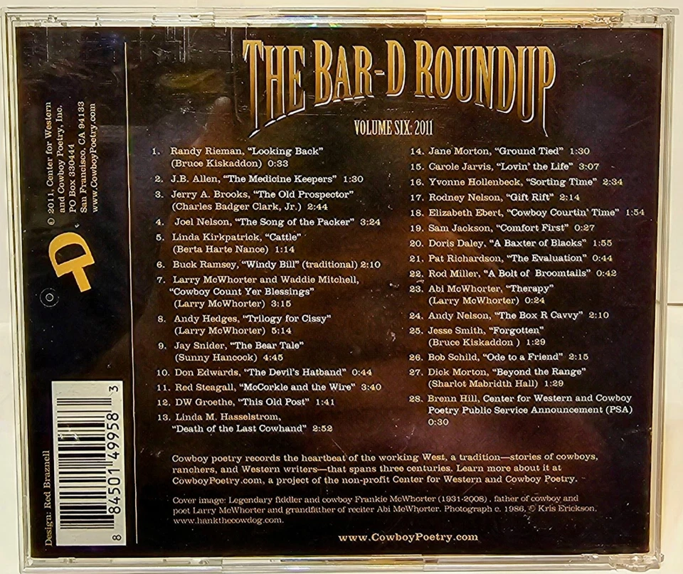 The Bar-D Roundup : Volume 6 (Cowboy Poetry ) by Various (CD, 2011) NICE ! Foto 2 de 4