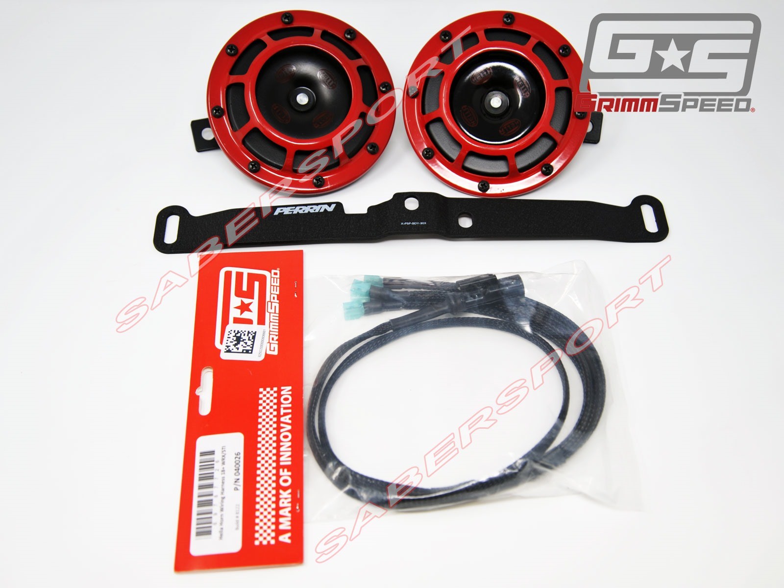 Perrin Bracket + Hella Supertone Horns + Wiring Harness for 20152021