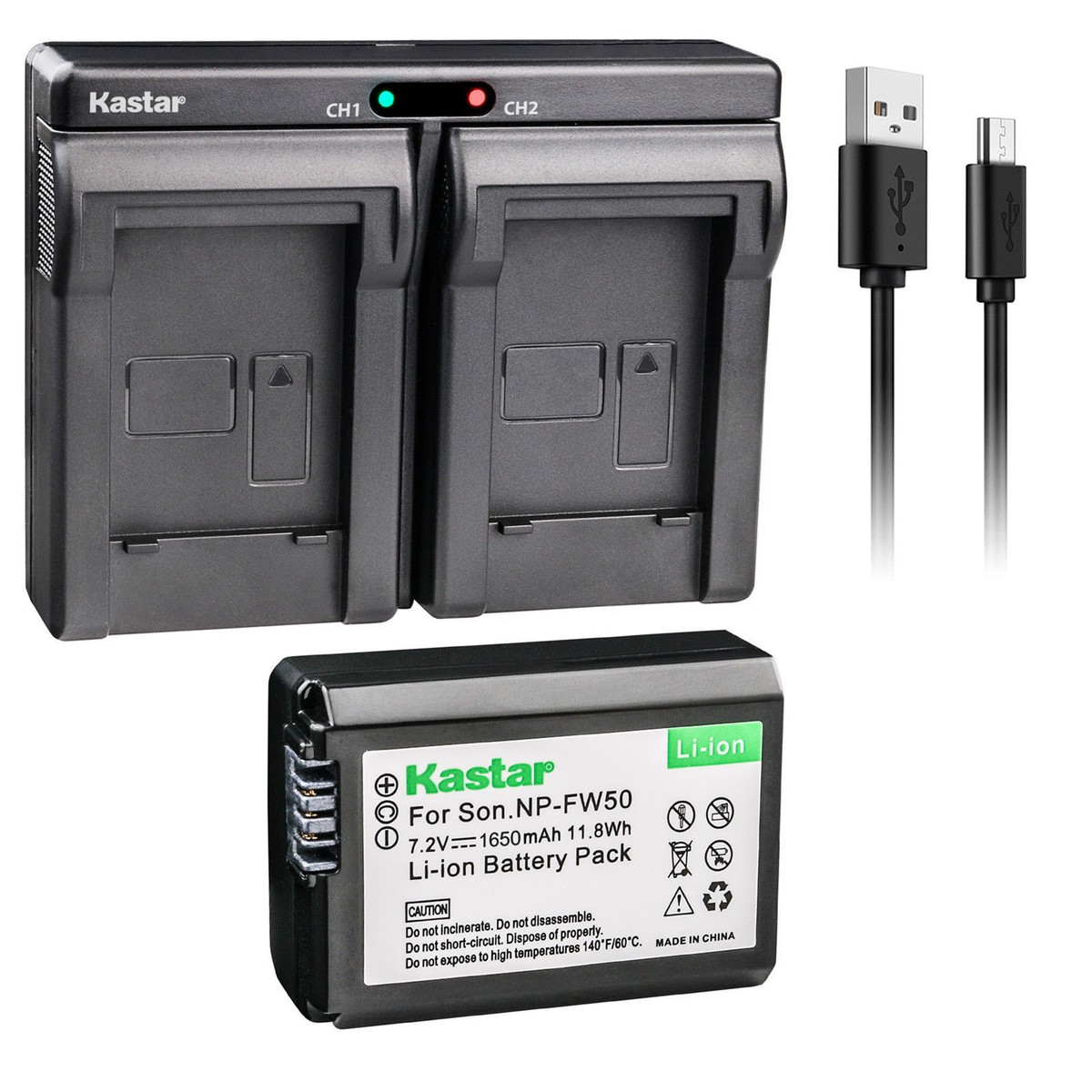2-Pack NP-FW50 Batteries With Rapid Charger For Sony A7S II, ILCE-7S II, A7 Series 5 thumbnail image