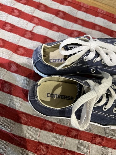 Converse All Star Boys Size 12 Blue Canvas Trainers - Picture 4 of 7
