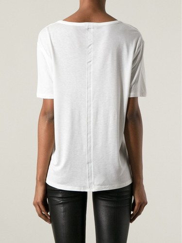 Viscosa Aperto Row The L Bianco Dani Maglietta Maglia Nuovo T Xs Shirt Collo M vzwSSUq