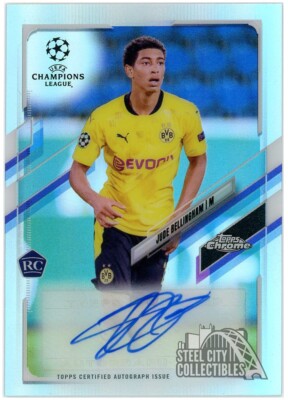 Jude Bellingham 2020-21 Topps Chrome UEFA Refractor Rookie Jude Bellingham 2020-21 Topps Chrome UEFA Refractor Rookie