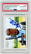 Andrew McCutchen Signed 2005 Bowman Heritage w/ Bat #330 PSA DNA Rookie Pirates