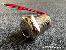 Campervan 12v LED Touch Dimmer Switch, Nickel, Motorhome Caravan VW