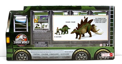 Jurassic World Dominion Set Dr. Sarah Harding E Stegosauri - Figure 9,5 Cm Con Realtà Aumentata, Giocattolo 4+ Anni
