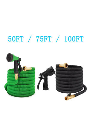 100FT Heavy-Duty Expandable Garden Hose – Green Latex
