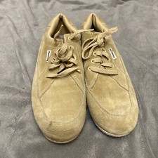 Hyde Vintage Bowling Shoes Size 8 Tan Suede Leather Lace Up Good Shape